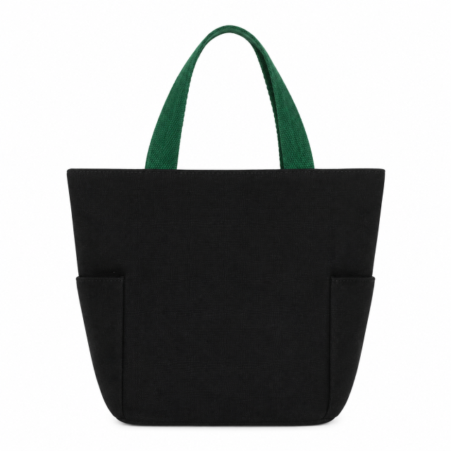 Canvas Tote Bag With Magnetic Snap Closure