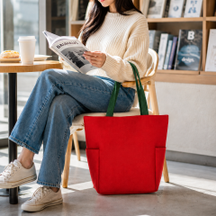 Canvas Tote Bag With Magnetic Snap Closure