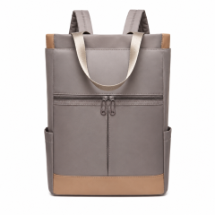 Colour Block Convertible Oxford Laptop Backpack