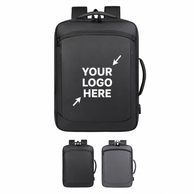 Compact Waterproof Oxford Travel Laptop Backpack with USB Charging Port