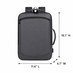 Compact Waterproof Oxford Travel Laptop Backpack with USB Charging Port