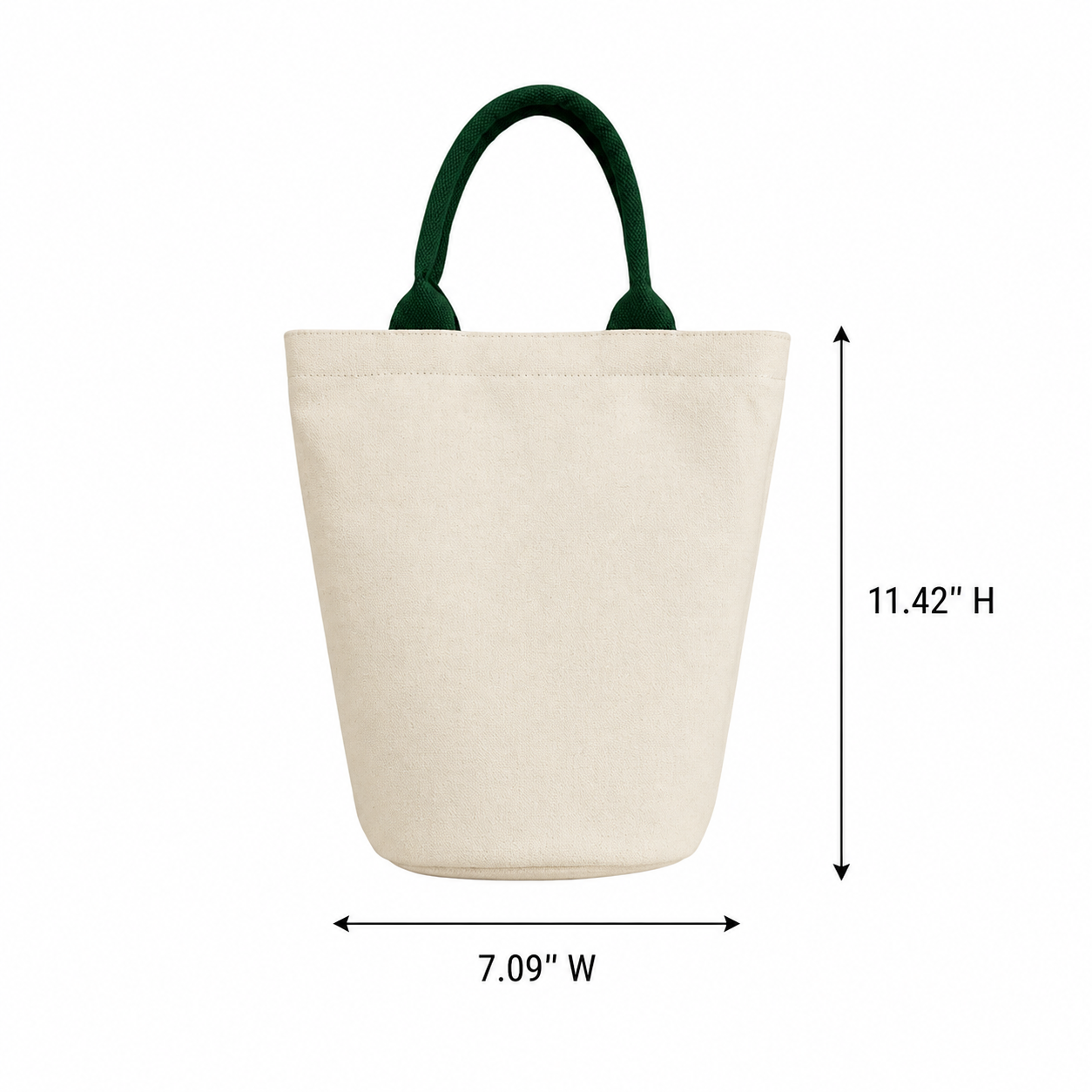 Cotton Linen Canvas Handbag With Woven Handle For Daily Carry