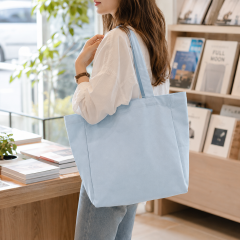 Custom Cotton Canvas Tote Bag with Reinforced Handles for Shopping & Promotional Events