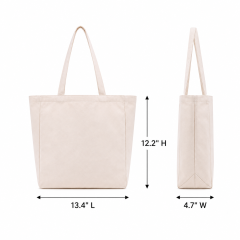 Custom Cotton Canvas Tote Bag with Reinforced Handles for Shopping & Promotional Events