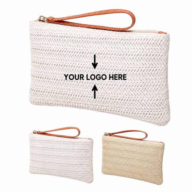 Custom Embroidered Straw Woven Handbag with Personalized Bohemian Style