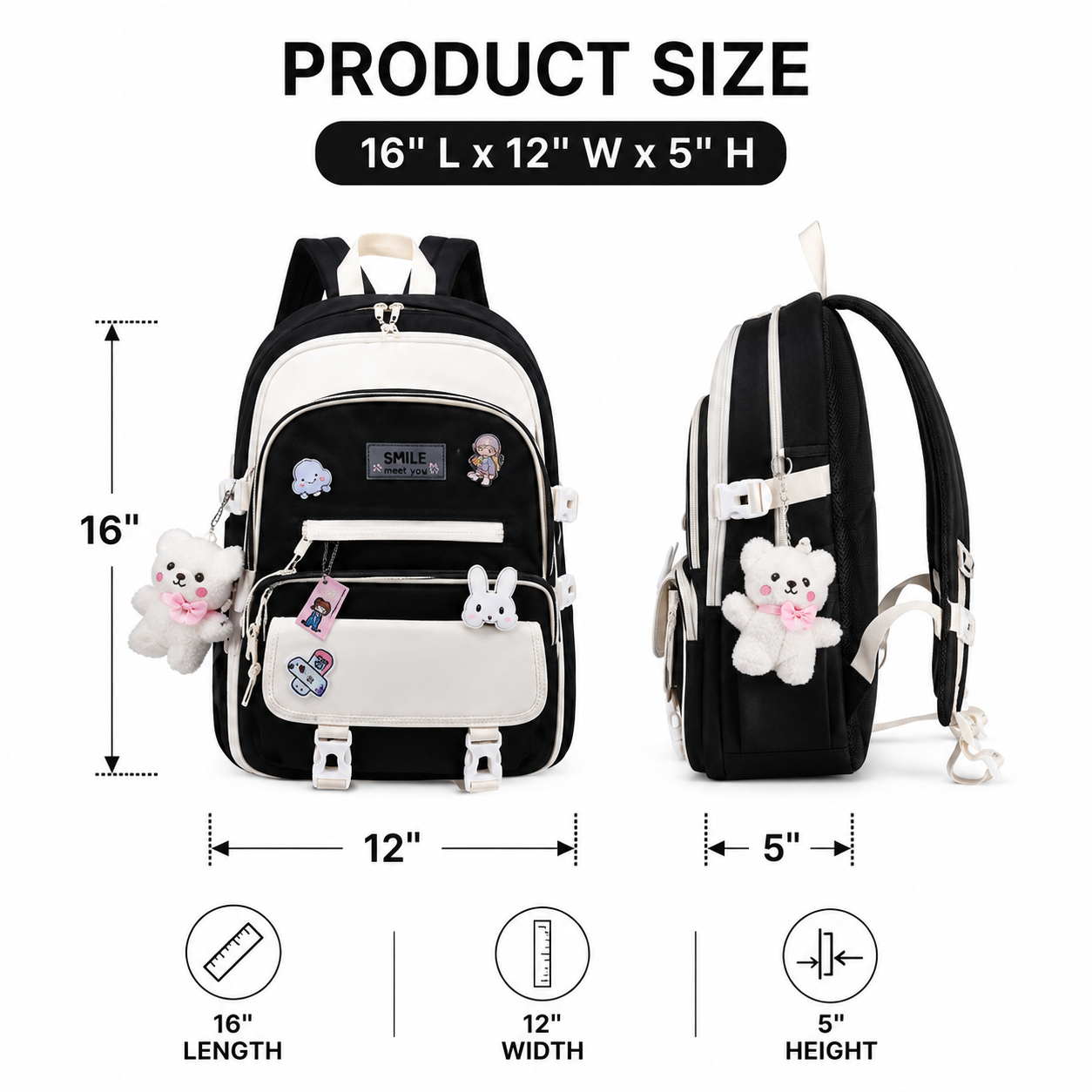 Cute Kids Plush Doll Backpack