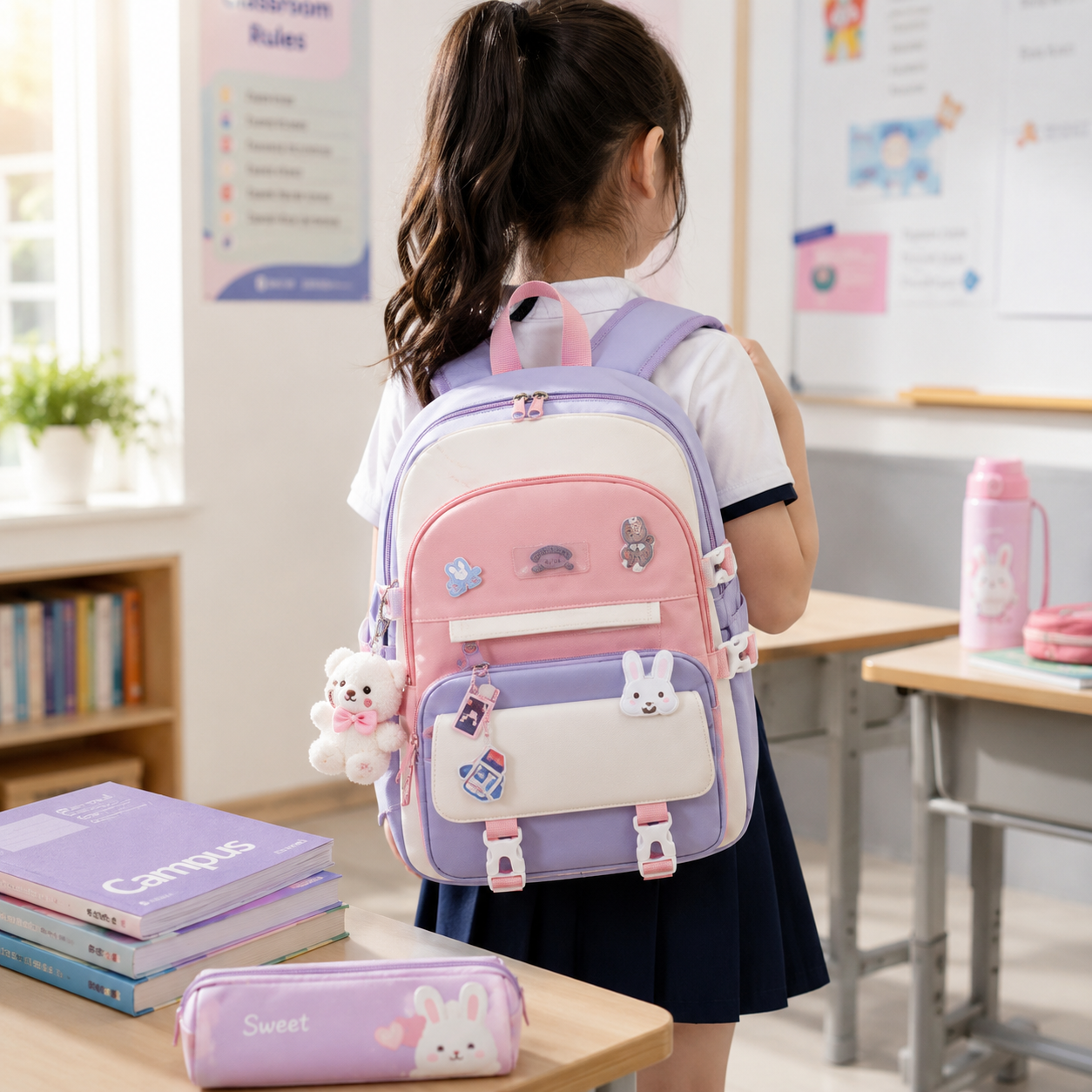 Cute Kids Plush Doll Backpack