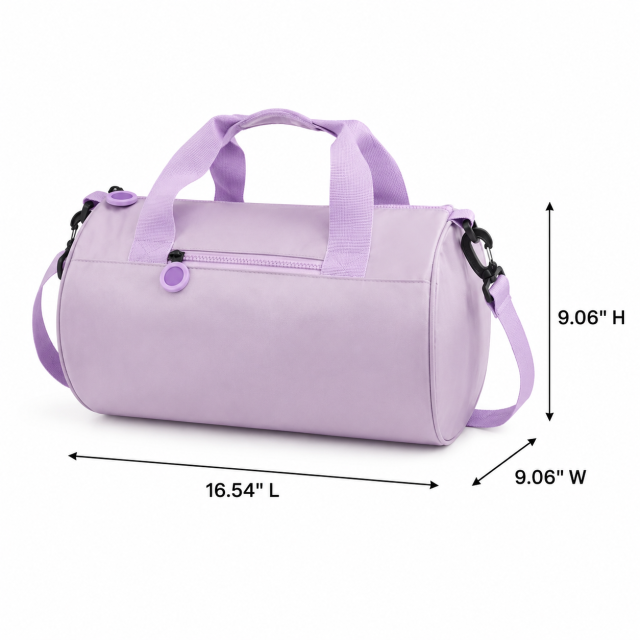 Cylindrical Outdoor Sports Duffel Bag With Spacious Storage