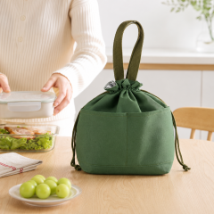 Drawstring Canvas Lunch Bag