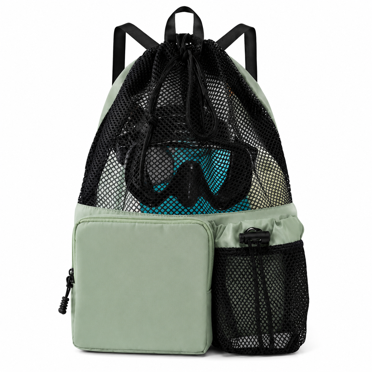 Drawstring Swim Backpack with Shoe Compartment