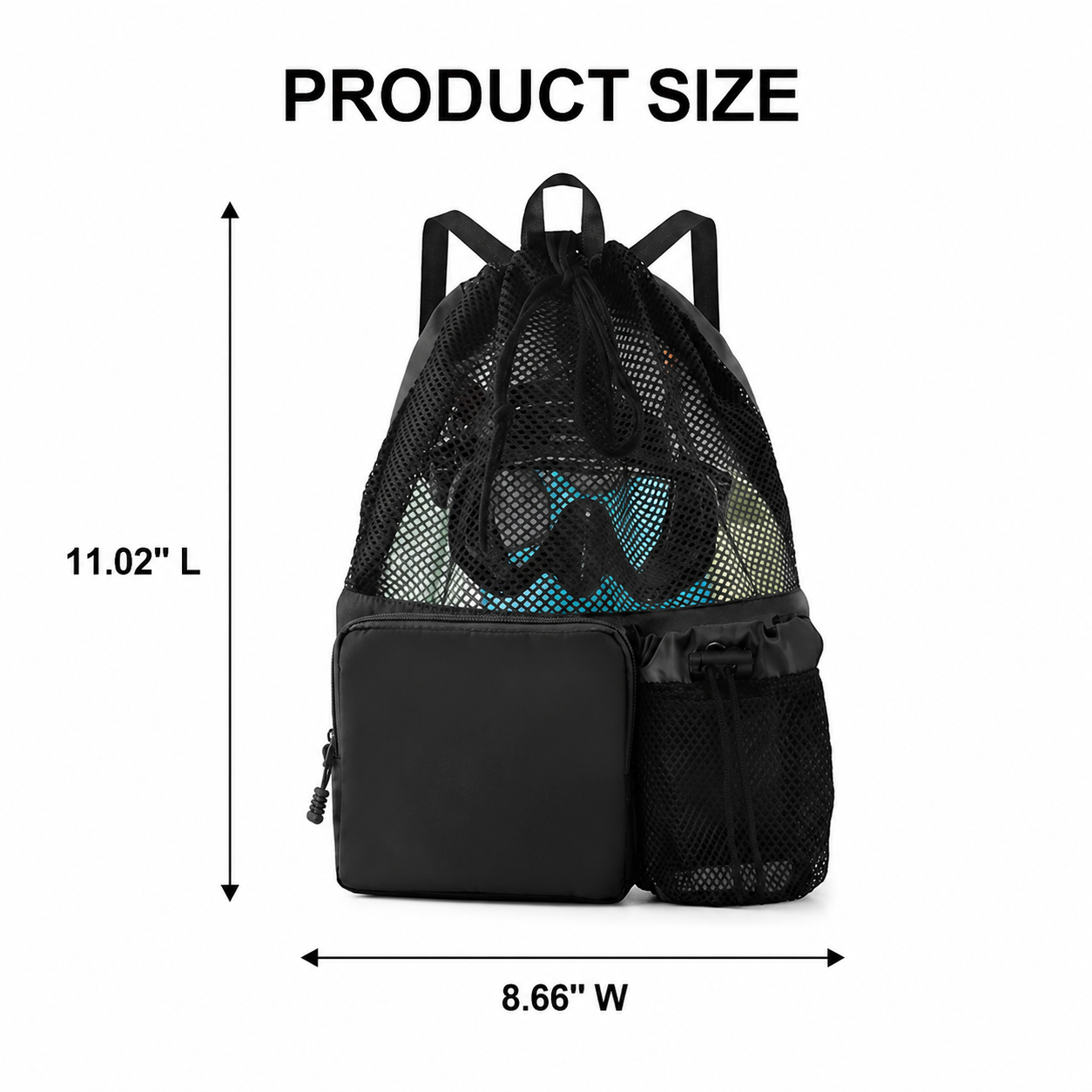 Drawstring Swim Backpack with Shoe Compartment