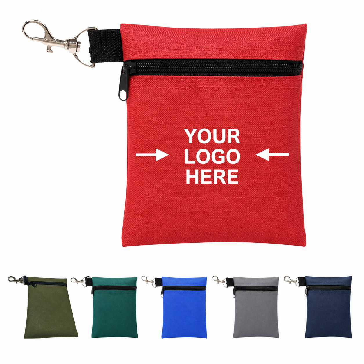 Durable Nylon Golf Ditty Pouch With Clip Attachment