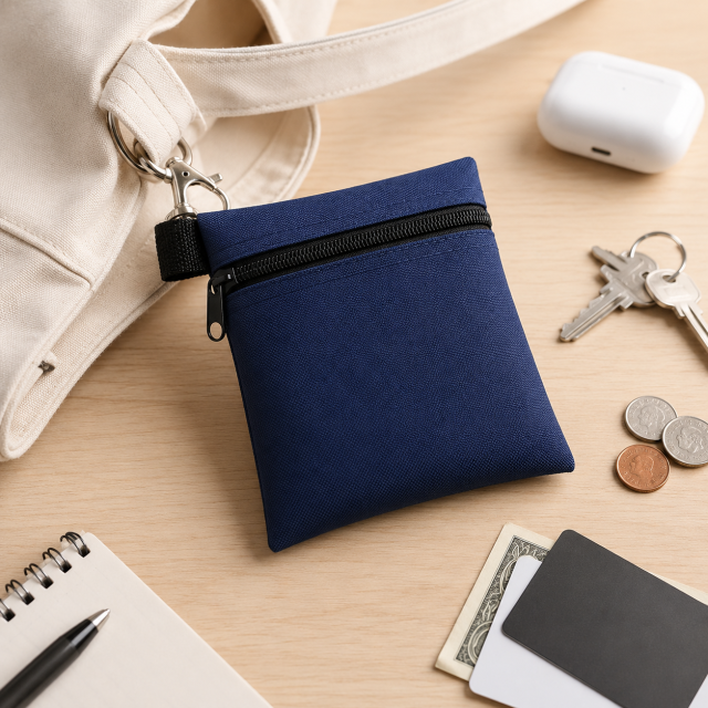 Durable Nylon Golf Ditty Pouch With Clip Attachment
