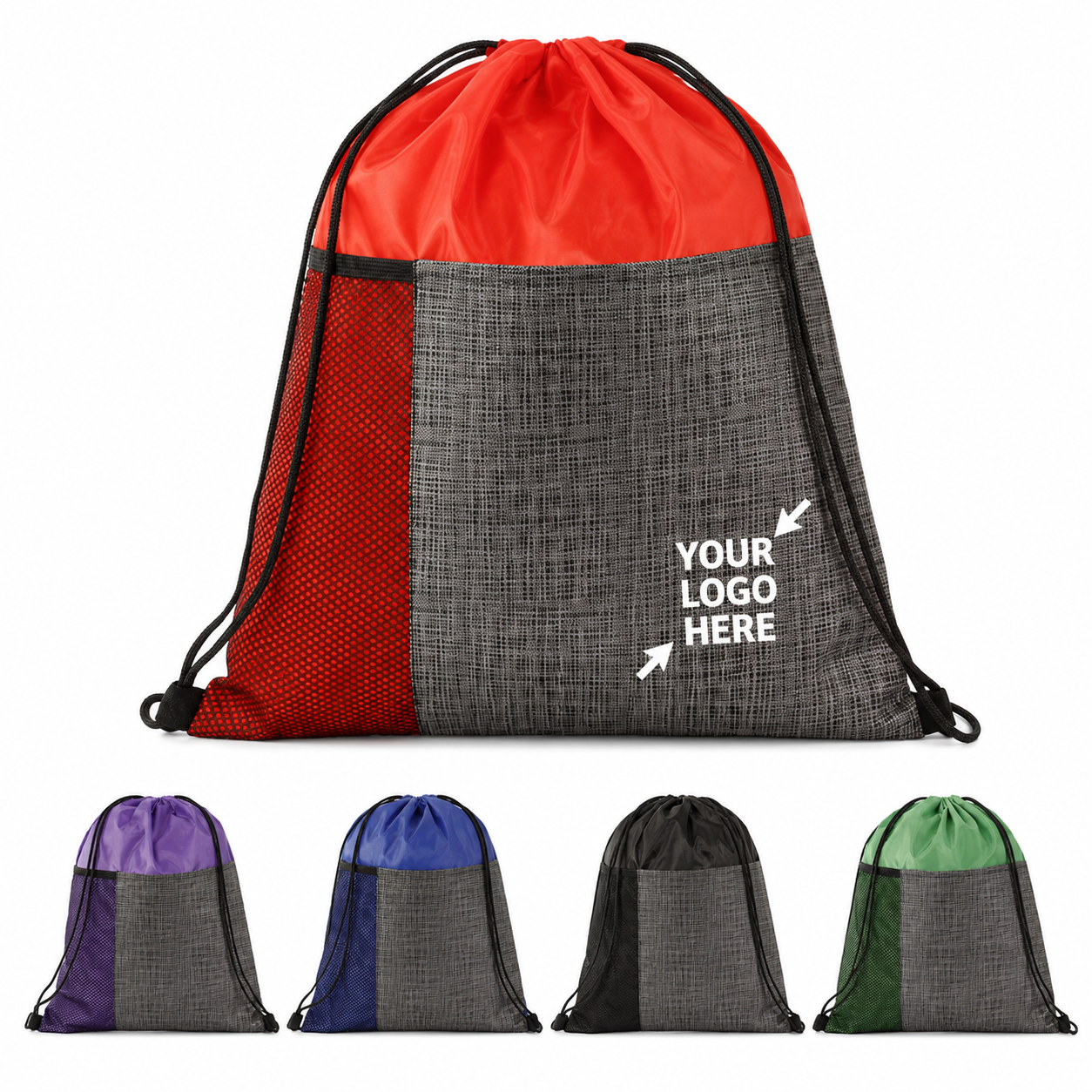 Eco-Friendly RPET Mesh Drawstring Gym Sack Bag