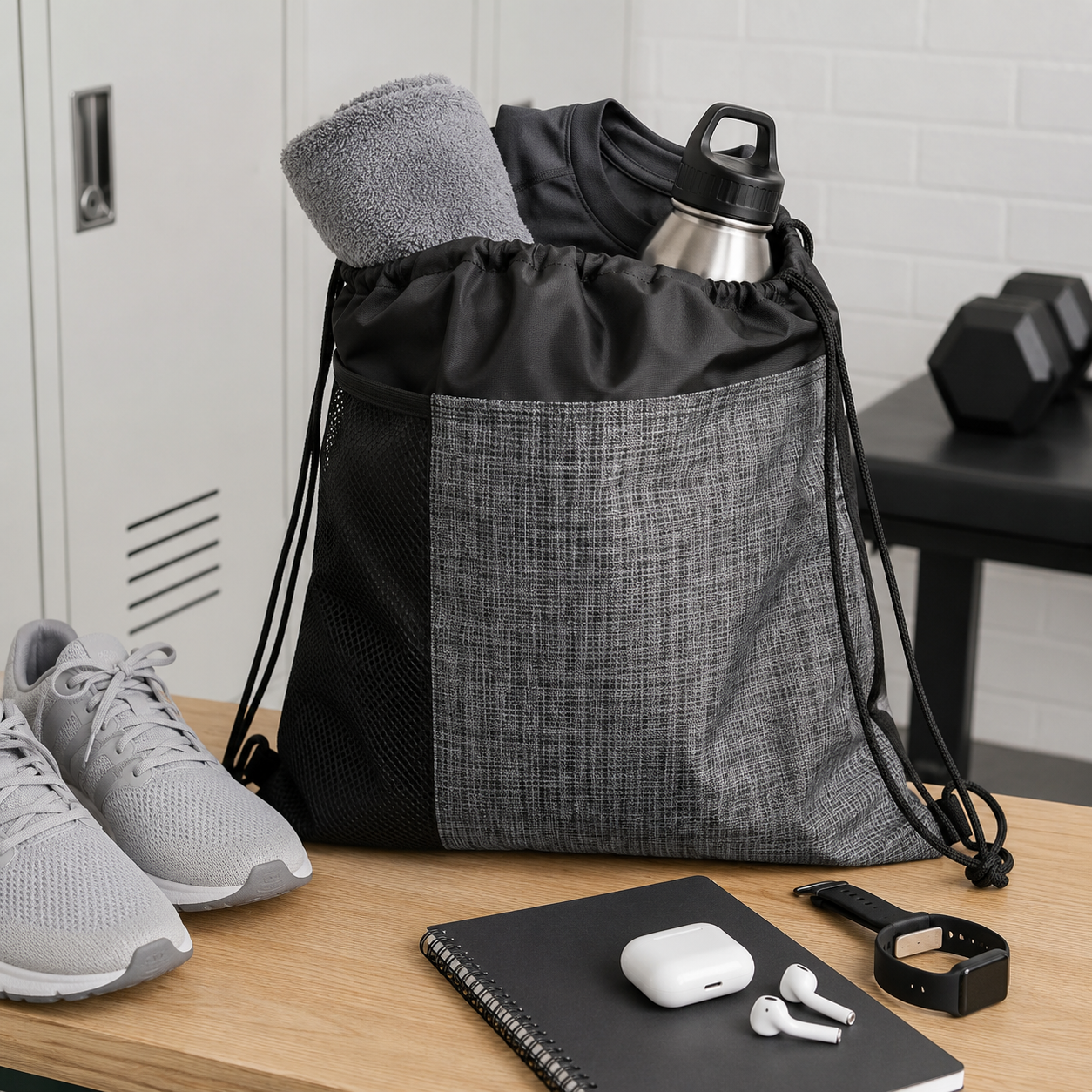 Eco-Friendly RPET Mesh Drawstring Gym Sack Bag