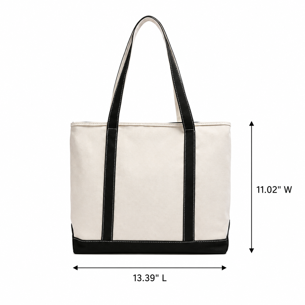Fashion Casual Canvas Shoulder Tote Bag with Striped Design