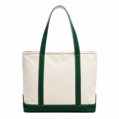 Fashion Casual Canvas Shoulder Tote Bag with Striped Design