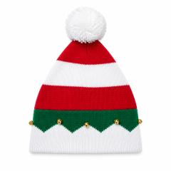 Festive Jingle Bell Knit Christmas Beanie Hat