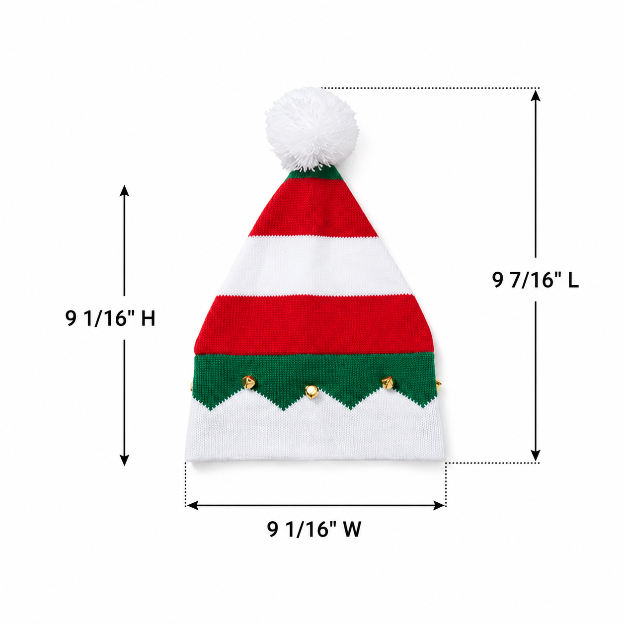Festive Jingle Bell Knit Christmas Beanie Hat