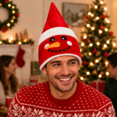 Festive Plush Snowman Christmas Hat
