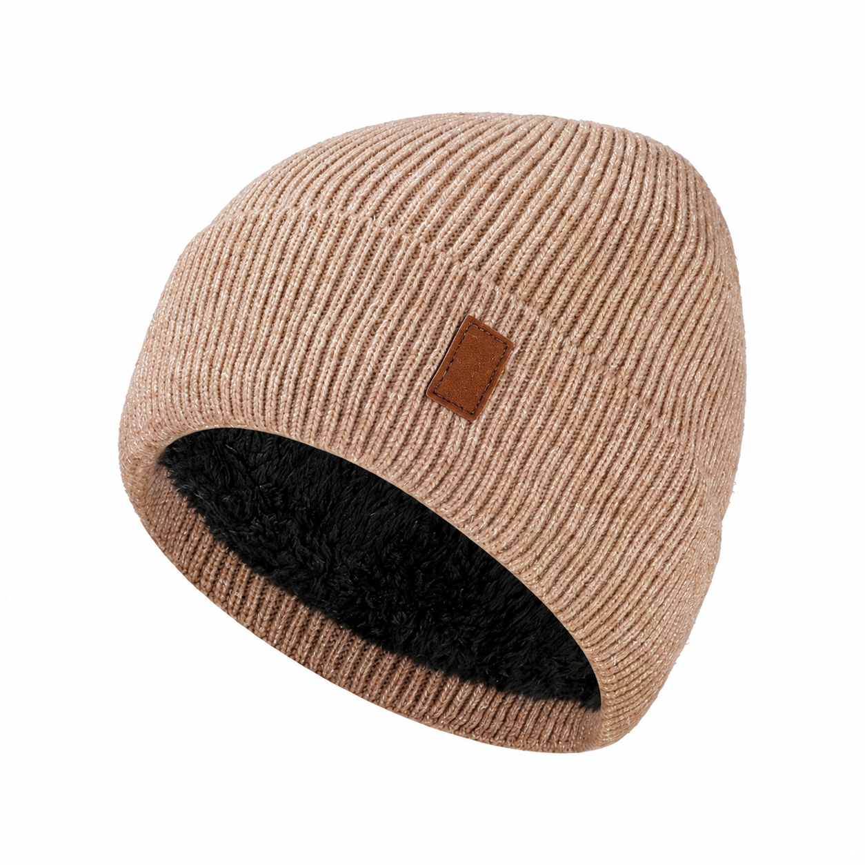 Fleece Lined Winter Pom Pom Beanie Hat