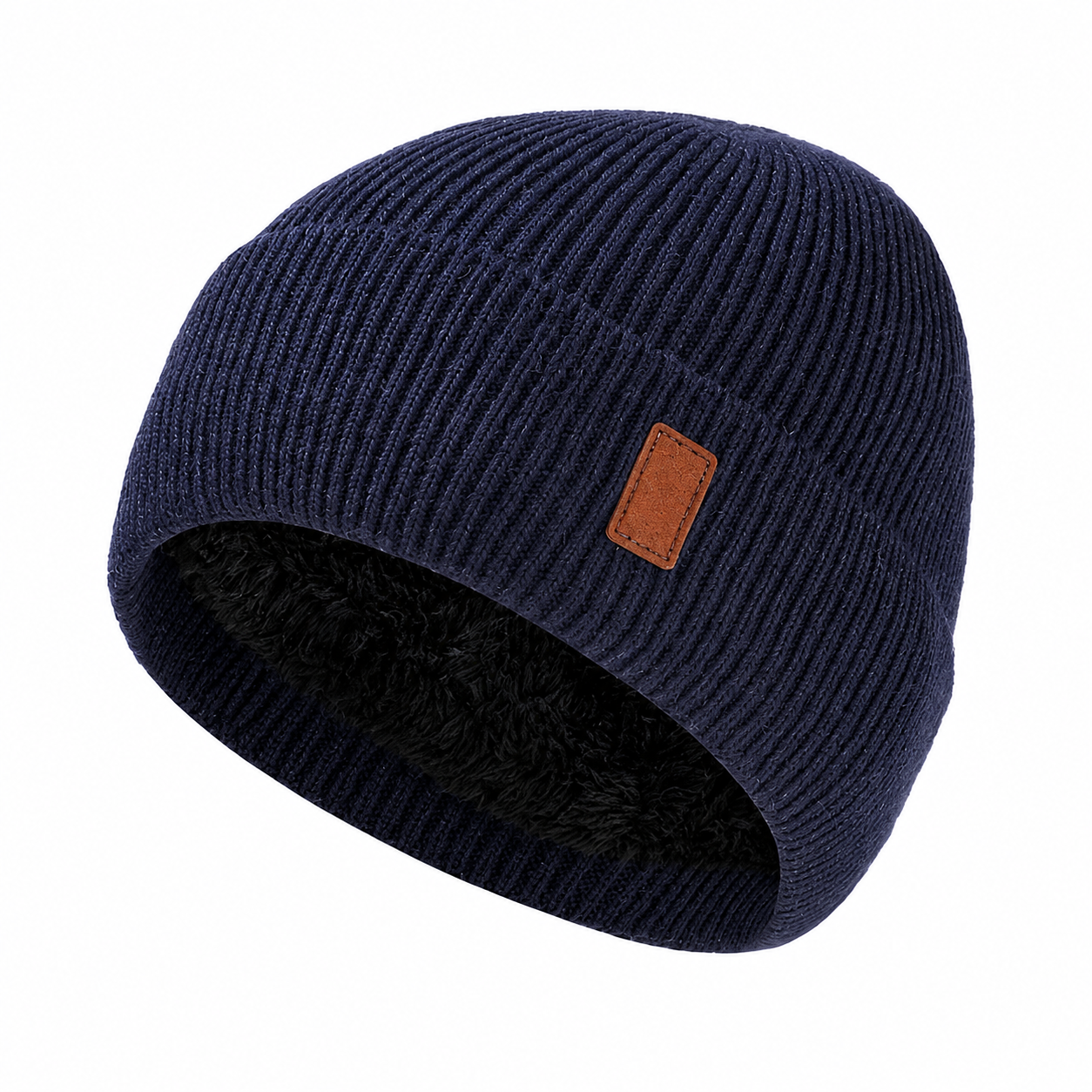 Fleece Lined Winter Pom Pom Beanie Hat