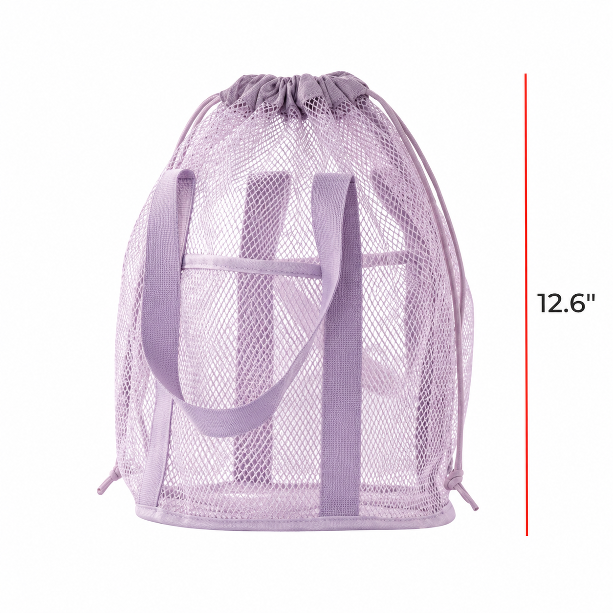 Foldable Lightweight Mesh Drawstring Storage Bag for Shopping and Travel