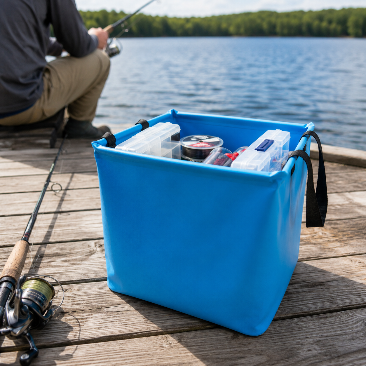 Foldable Waterproof PVC Fishing Tackle Bag