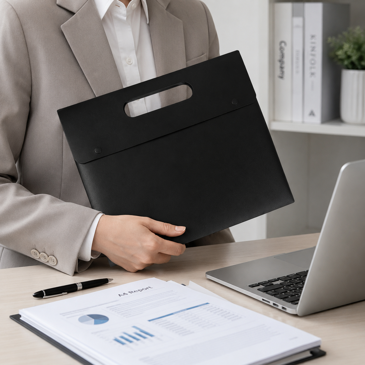 Frosted PP Plastic Snap File Bag