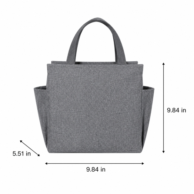 Handheld Double Pocket Insulated Lunch Bag