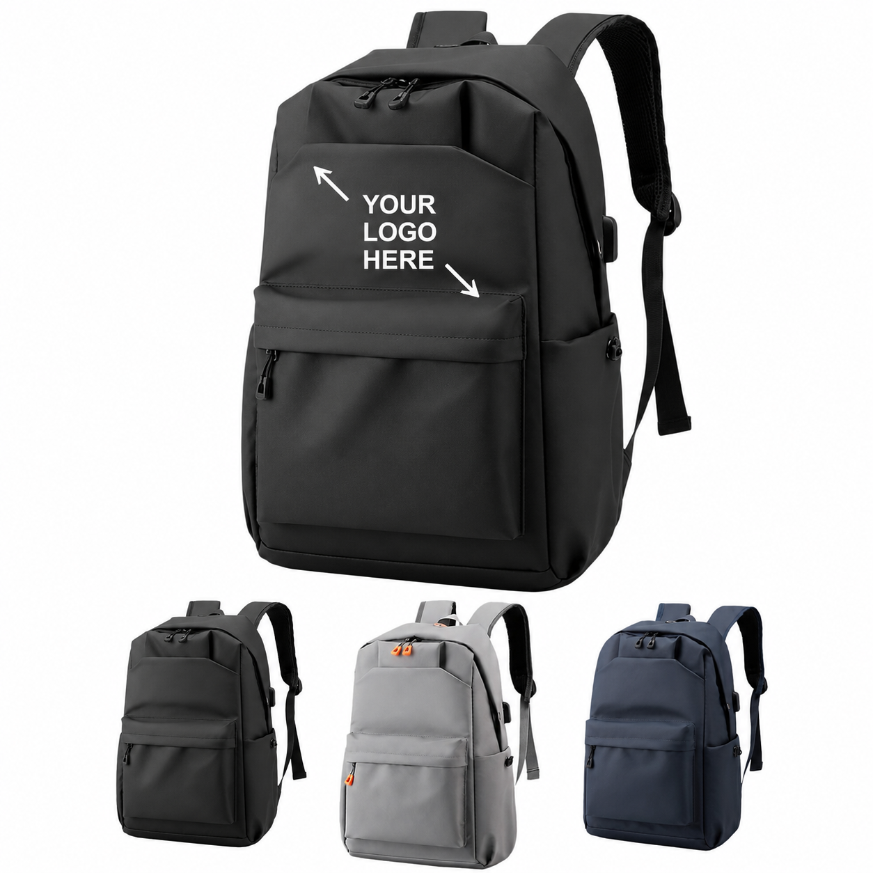 Hanshi Custom Business Travel Backpack With Multi Compartment Storage