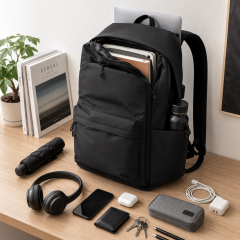 Hanshi Custom Business Travel Backpack With Multi Compartment Storage