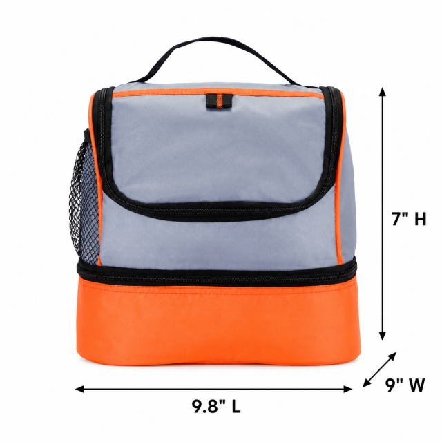 Insulated Dual Compartment Food and Beverage Bag