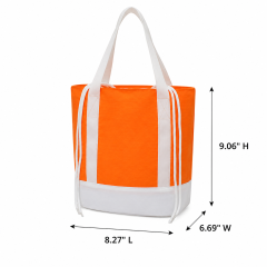 Insulated Lunch Bag With Color Block Design