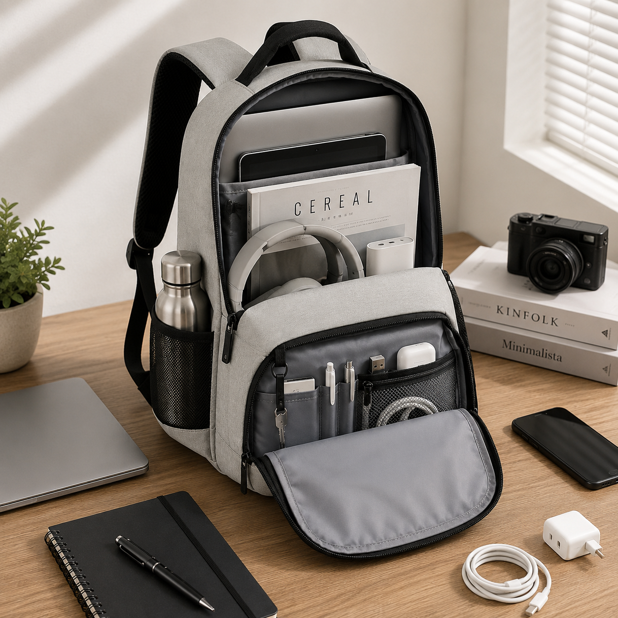 Intelligent Insulated Multi-Compartment USB Backpack