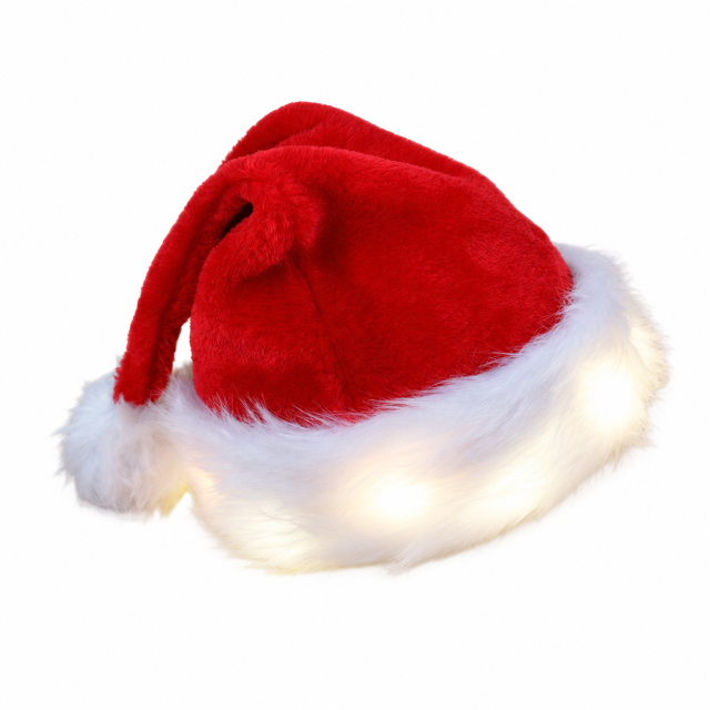 LED Light-Up Santa Christmas Hat