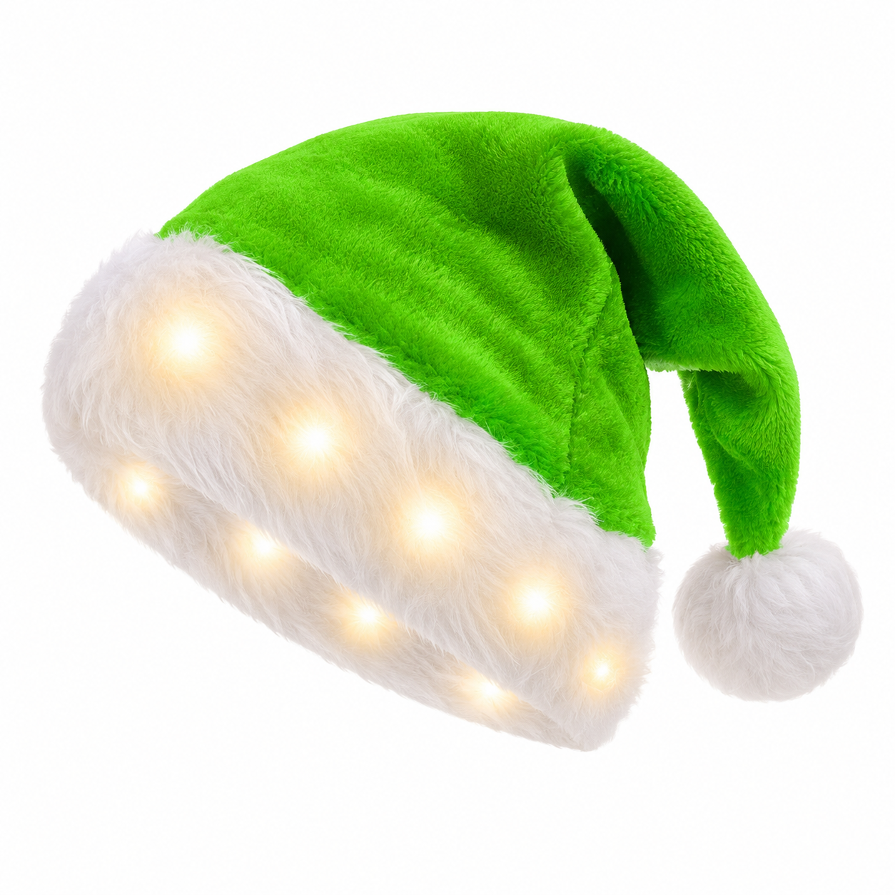 LED Light-Up Santa Christmas Hat