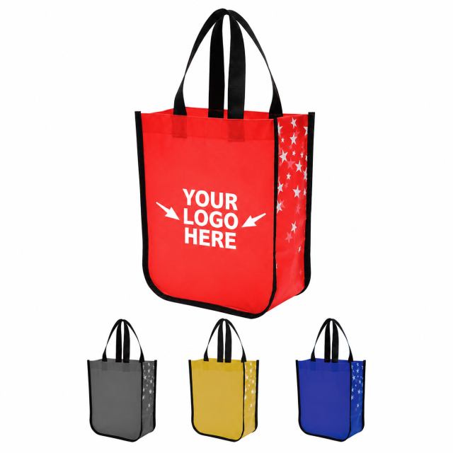 Laminated Non Woven Rounded Edge Shopping Tote Bag