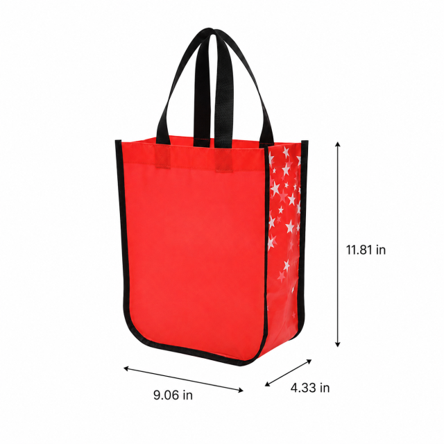 Laminated Non Woven Rounded Edge Shopping Tote Bag