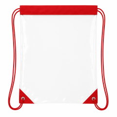 Large Clear PVC Stadium Drawstring Backpack