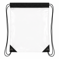 Large Clear PVC Stadium Drawstring Backpack