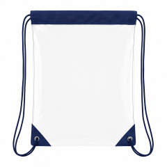 Large Clear PVC Stadium Drawstring Backpack