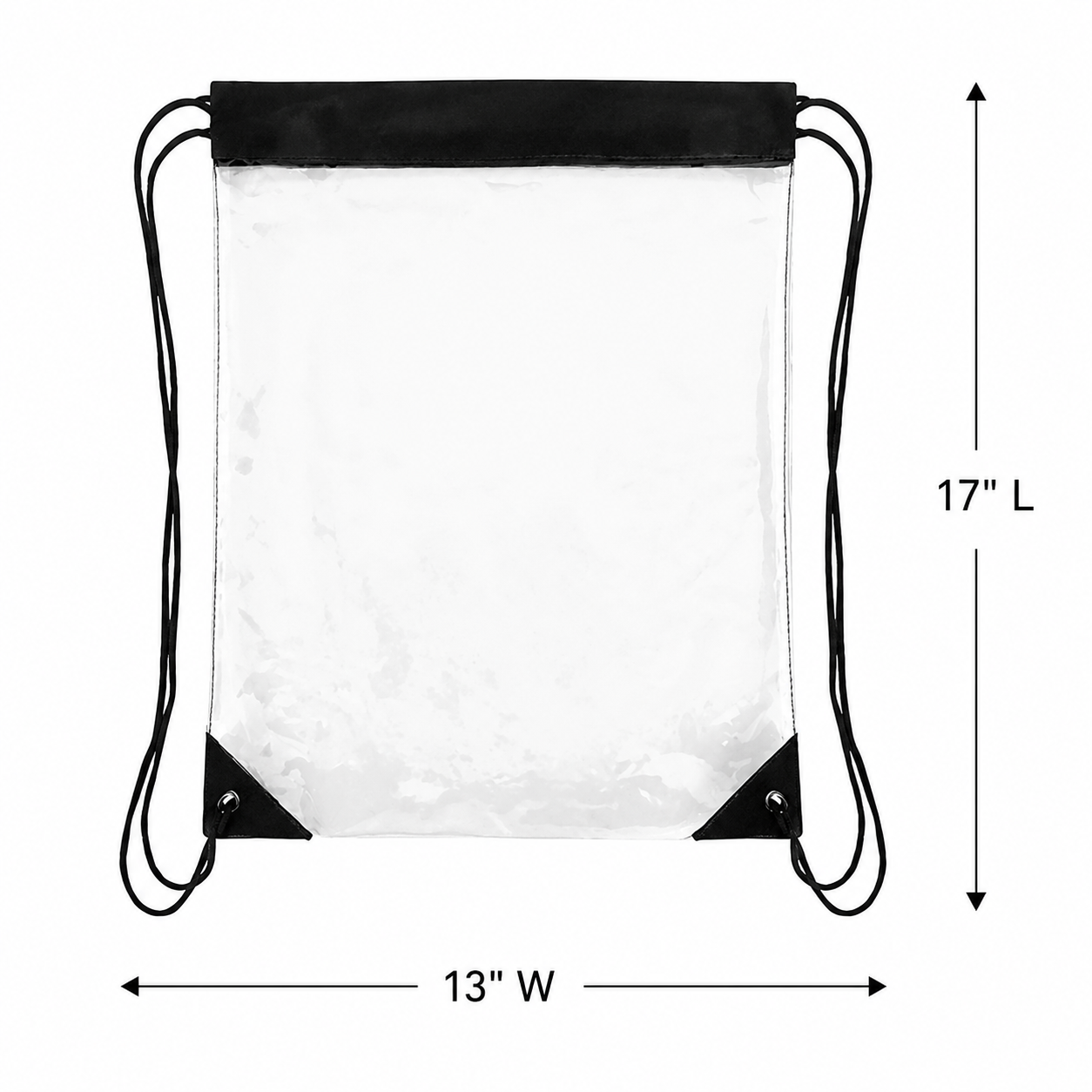 Large Clear PVC Stadium Drawstring Backpack