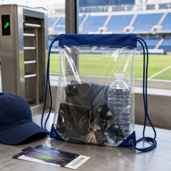 Large Clear PVC Stadium Drawstring Backpack