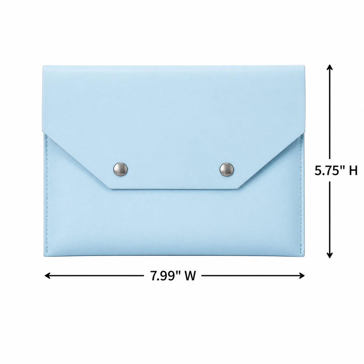 Letter Contrast Leather Envelope Storage Pouch