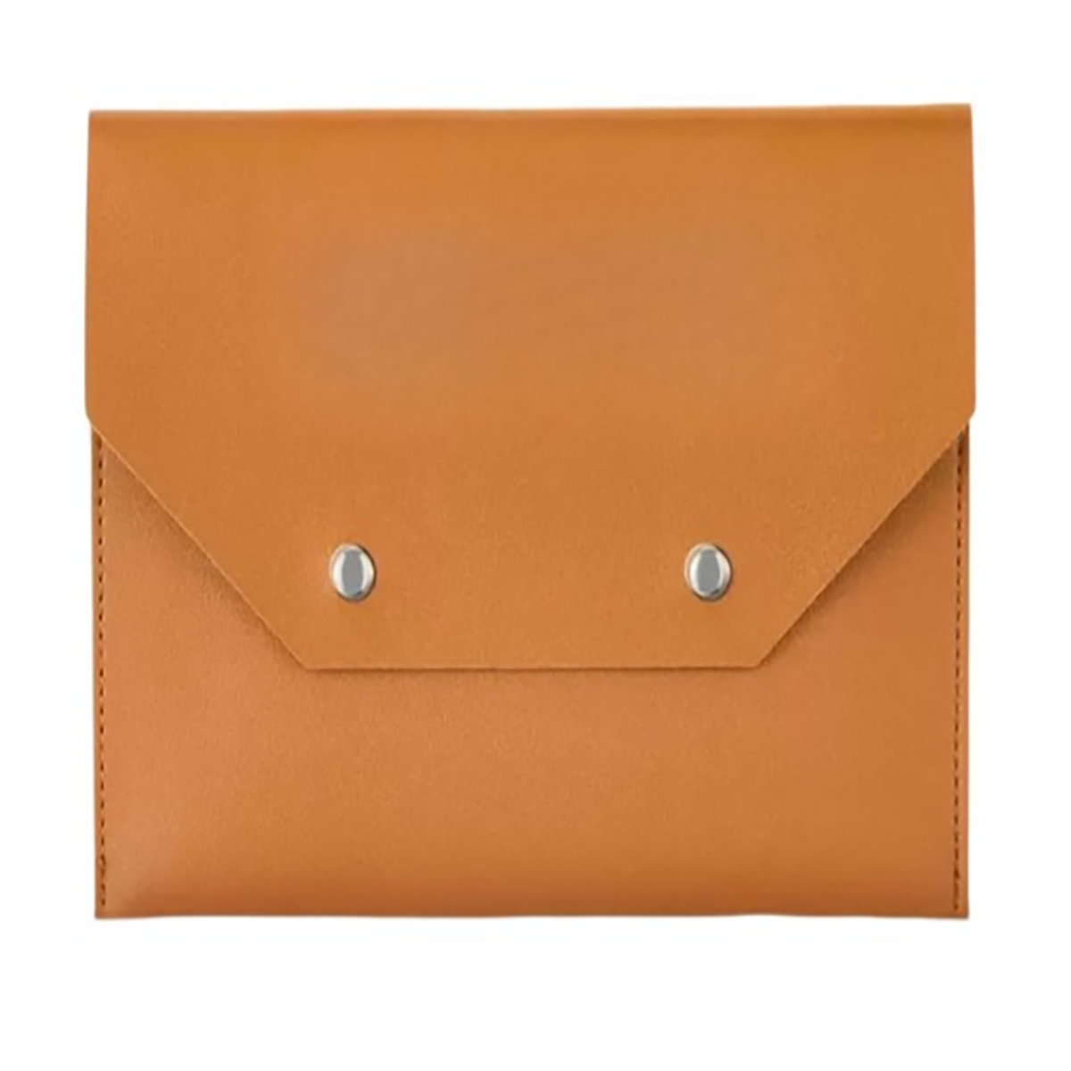 Letter Contrast Leather Envelope Storage Pouch