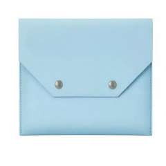 Letter Contrast Leather Envelope Storage Pouch