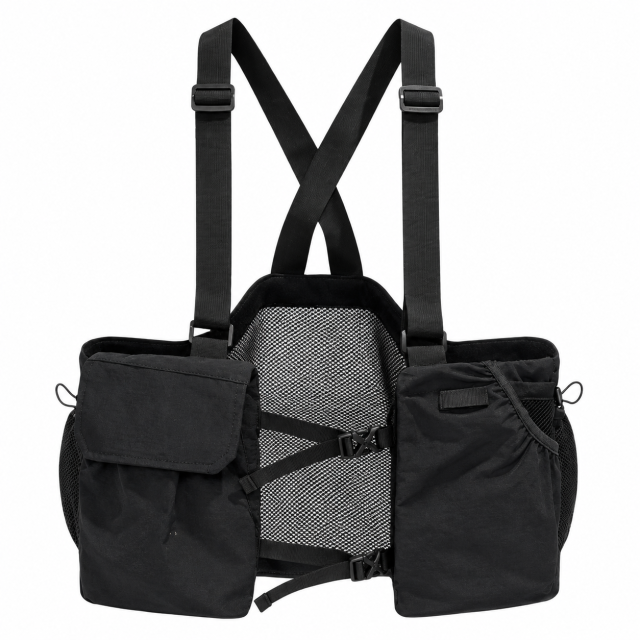 Lightweight Mesh Chest Rig Pack With Detachable Pouches