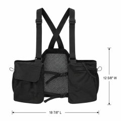 Lightweight Mesh Chest Rig Pack With Detachable Pouches