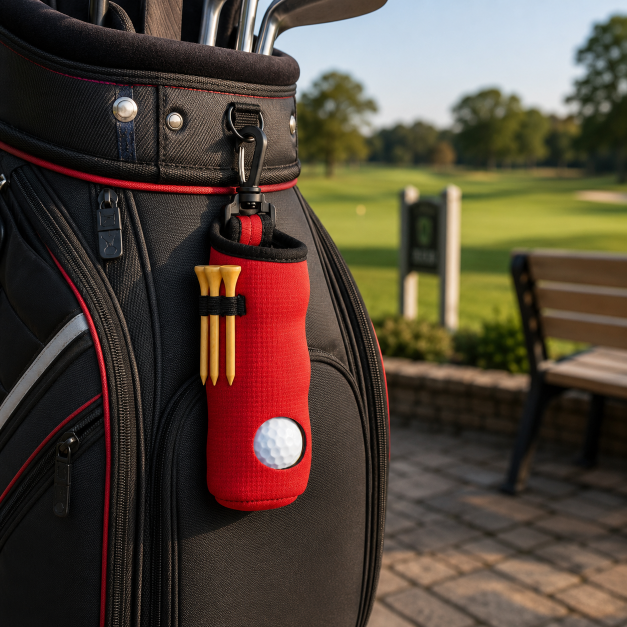 Lightweight Neoprene Golf Waist Pouch With Clip Attachment